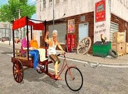 Simulador De Conducción Rickshaw De Ciclo Público De La Ciudad