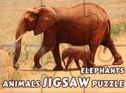 Animales Rompecabezas Elefantes