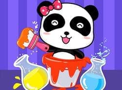 Estudio De Mezcla De Color De Panda Bebé