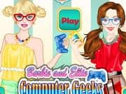 Barbie And Ellie Computer Geeks