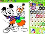 Colorear a Mickey Mouse con Pato Donald