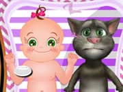Cuidar de los Bebes Rosy y el Gato Talking Tom