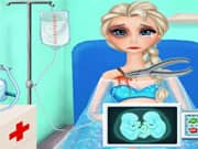 Elsa Frozen Embarazada en la Ambulancia
