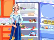Elsa Frozen Limpieza del Refrigerador