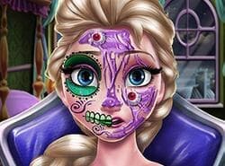 Elsa Terrorífico Maquillaje De Halloween