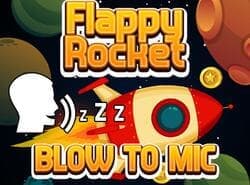 Cohete Flappy Jugando Con Soplando A Micrófono