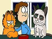 Garfield Meets Grumpy Cat