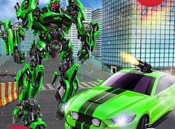 Gran Robot Coche Transformar Juego En 3D