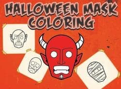 Libro Para Colorear Máscara De Halloween