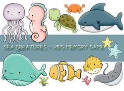 Niños Memoria Criaturas Marinas