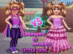 Niña Superhéroe Vs Princesa