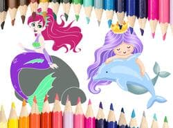 Libro Para Colorear Sirena