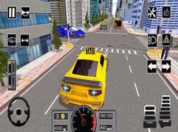 Simulador Moderno De Coches De Taxi De La Ciudad