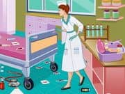 Nurse Cleaning The Ward