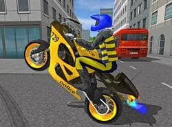 Simulador De Carrera De Motos De La Policía 3D