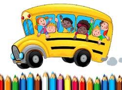 Libro Para Colorear Autobuses Escolares